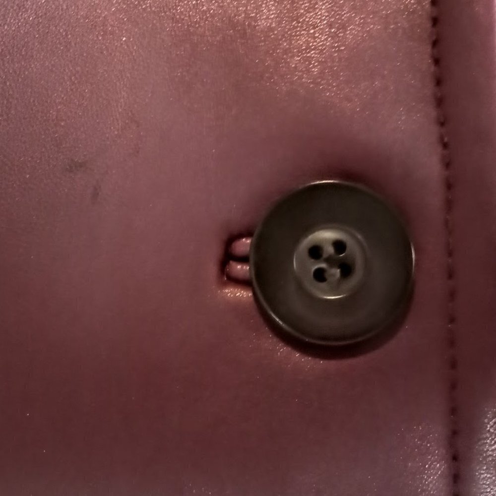 Bernardo Plum Lamb Leather Blazer - Picture 7 of 8